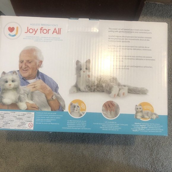 Ageless Innovation Joy For All Companion Pets, Silver Cat, Battery Powered, NEW - Picture 4 of 8